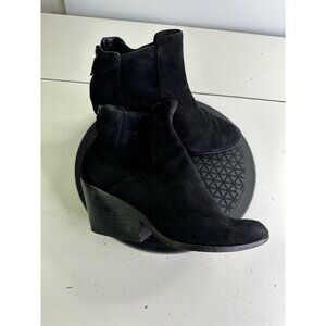 Eileen Fisher Womens Suede Zipped Ankle Boots Black Size 7.5